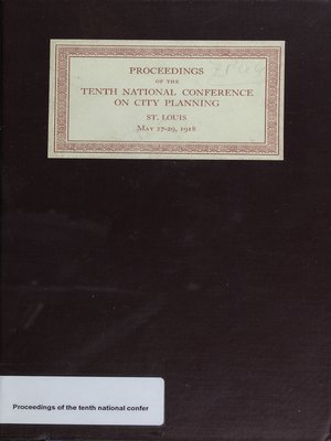 cover image of Proceedings of the Tenth National Conference on City Planning